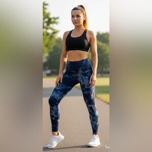 Danskin blue camo tight leggings, NWT, size S/P